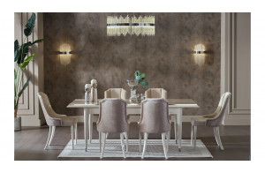 Обеденный стол раздвижной Gravita (Гравита) GRAV-14 слоновая кость Обеденный стол раздвижной Gravita (Гравита) GRAV-14 слоновая кость