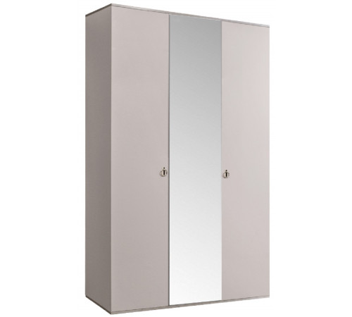 Трехстворчатый шкаф для одежды с зеркалом Rimini РМШ1/3(слоновая кость)