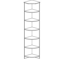Стеллаж угловой открытый Инна 607 темный